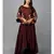 Maroon Floral Cape Suit