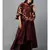 Maroon Floral Cape Suit