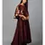 Maroon Floral Cape Suit