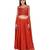Miracolos Red Hand Embellished Sequins Ethnic Party Dress