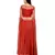 Miracolos Red Hand Embellished Sequins Ethnic Party Dress