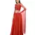 Miracolos Red Hand Embellished Sequins Ethnic Party Dress