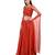 Miracolos Red Hand Embellished Sequins Ethnic Party Dress