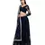 Dark Blue Georgette Embroidered Net Lehanga with pin tucks pleated blouse