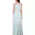 Light Blue Embroidered halter neck kurta with Georgette Lehanga set