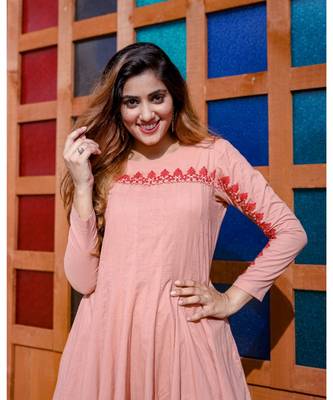 Blush Pink Red Dori Work Maxi Dress With Palazzo (Set of 2) 4