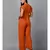 Women's Drape Georgette Party/ Casual Jumpsuit in Brown