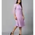 Women's Round Neck Georgette Party/ Casual Dress in Mauve