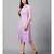 Women's Round Neck Georgette Party/ Casual Dress in Mauve
