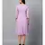 Women's Round Neck Georgette Party/ Casual Dress in Mauve