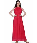 Women's Drape Chiffon Party/ Evening/ Dress in Red Cherry