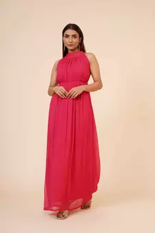Women's Drape Chiffon Party/ Evening/ Dress in Red Cherry