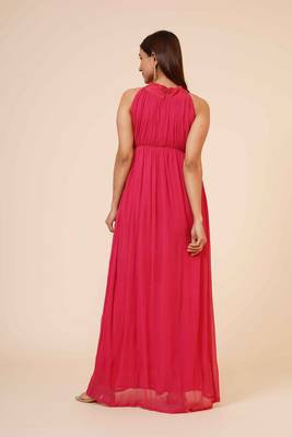Women's Drape Chiffon Party/ Evening/ Dress in Red Cherry 3