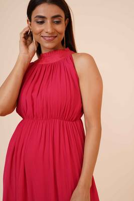 Women's Drape Chiffon Party/ Evening/ Dress in Red Cherry 4