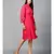 Women's Pink Chiiffon Casual Midi Dress
