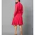 Women's Pink Chiiffon Casual Midi Dress