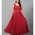Red Net Bridesmaid Gown