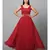 Red Net Bridesmaid Gown