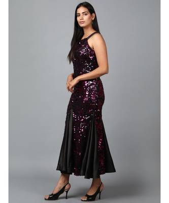 Pink Sequins Halter Neck Mermaid Dress 4