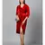 Red Velvet Drape Party Dress