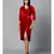 Red Velvet Drape Party Dress