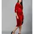 Red Velvet Drape Party Dress