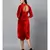 Red Velvet Drape Party Dress