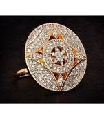 Geometric Diamond Cocktail Ring