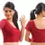 Maroon Lycra Stretchable Blouse & Crop Top-L