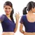 Navy Blue Lycra Stretchable Blouse & Crop Top-L