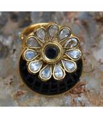 Flower Ooverlay Semi Precious Cocktail Ring