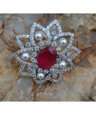Ruby Star Cocktail Ring 1
