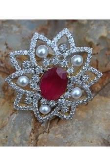 Ruby Star Cocktail Ring