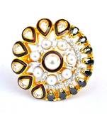 Kundan Pearl Cocktail Ring