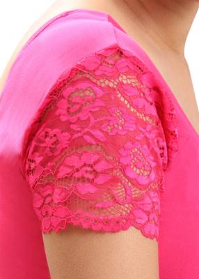 Pink Lycra Stretchable Blouse & Crop Top-L 2