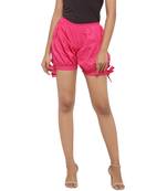 Pink plain cotton shorts