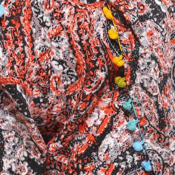 Orange printed cotton shorts 5
