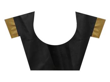 Black woven cotton silk saree with blouse 5