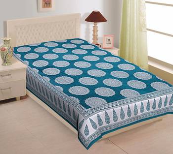 Texstylers Pure Cotton Printed Single Bedsheet 1