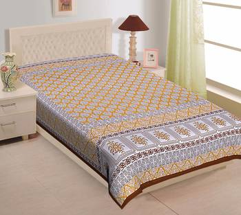 Texstylers Pure Cotton Printed Single Bedsheet 1