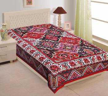 Texstylers Pure Cotton Printed Single Bedsheet 1