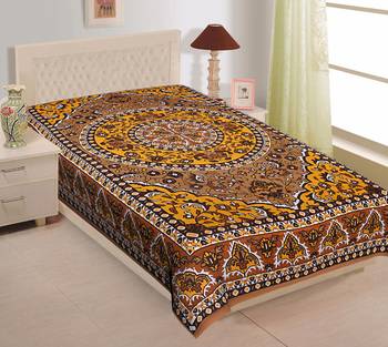 Texstylers Pure Cotton Printed Single Bedsheet 1