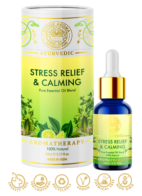 Divine Aroma Stress Relief & Calming Essential Oil Blend | For Relaxing After A Stressful Day | 10ml 2