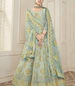 Sky Blue Georgette Anarkali Salwar Kameez