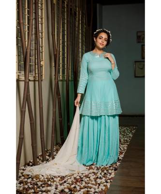 Exclusive turquoise suit set 1
