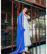 Soothing White Gotapatti Suit Set