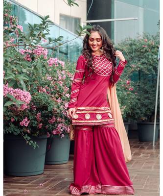 Wine Maroon Suit Set 1
