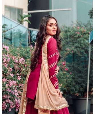 Wine Maroon Suit Set 5