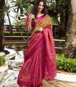 Red Brasso Brasso Saree With Blouse