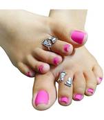 Toe Shape Adjustable Lightweight Alloy German Silver Toe Ring Alloy Silver Plated Toe Ring